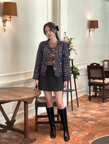 Luce No Collar Surgical Tweed Jacket